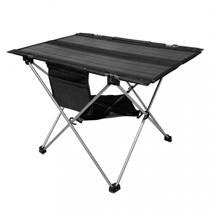 Inklapbare campingtafel met zonnepaneel