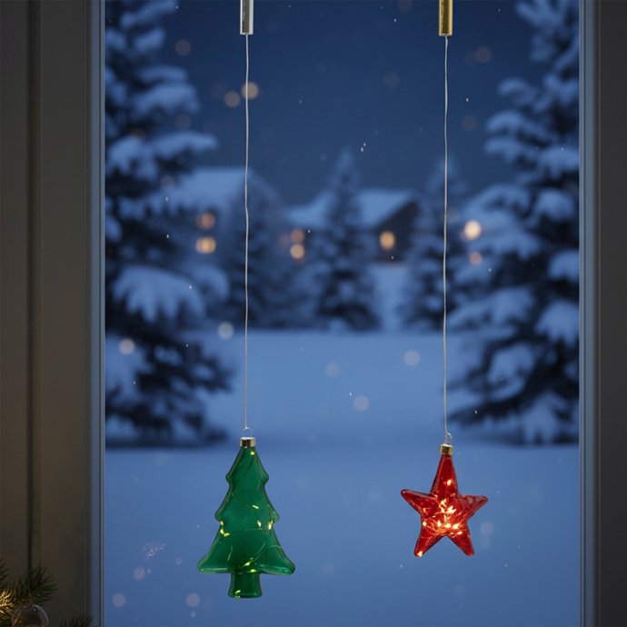 LED-kerstboom van glas