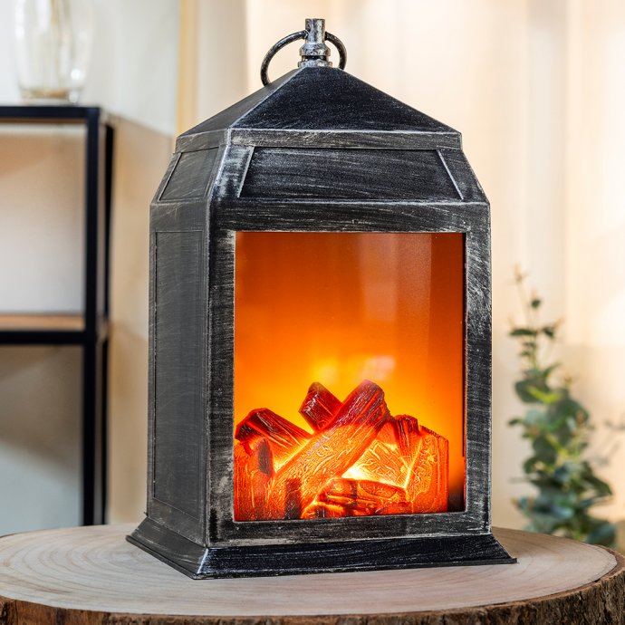 LED-openhaard lantaarn