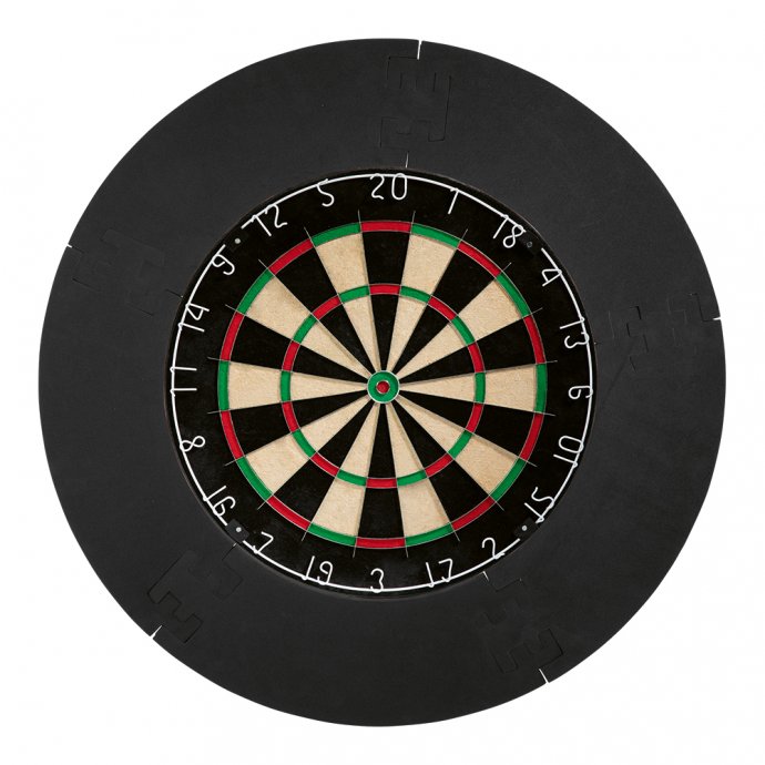 Sisal dartbord met beschermring voor de muur