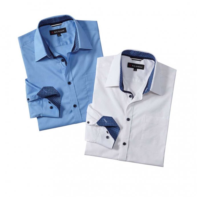 Stretch-overhemd met contrasten