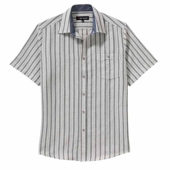 Jaquard overhemd 3XL (47/48) | Zwart