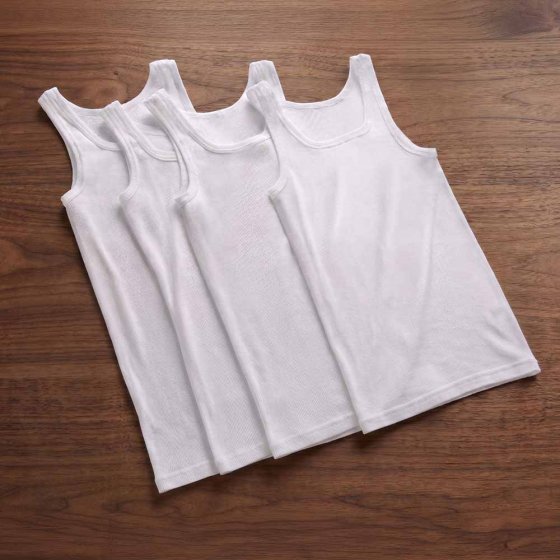 Fijne rib slips 9 (3XL) | Wit