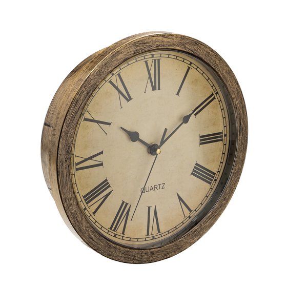 Elegante wandklok met opbergvakje 