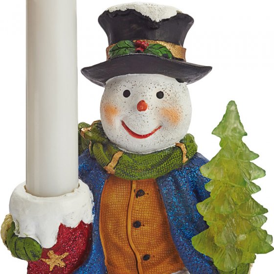 Sneeuwman met led-kaars