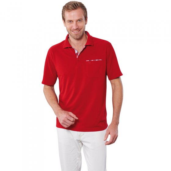 Poloshirt met contrasterende afwerking Set van 2 stuks 