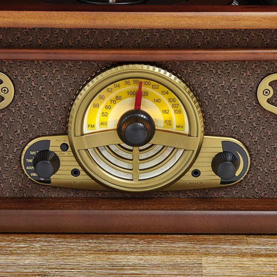 Retro-stereo-installatie met opnamefunctie 