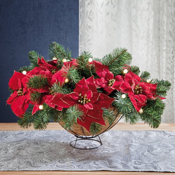 Kerstster-mand met led en timer