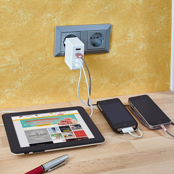 4x USB-oplader