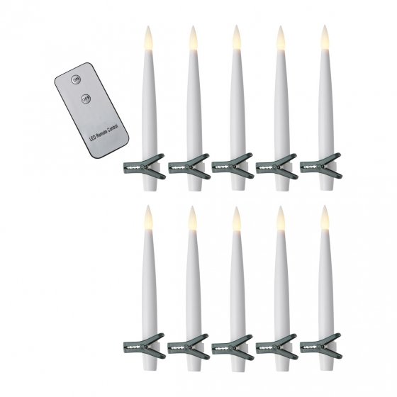 Led-kerstboomkaarsen 10 stuks 