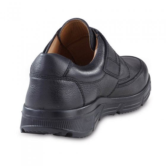 Extra wijde instappers met klittenband 41 | Zwart