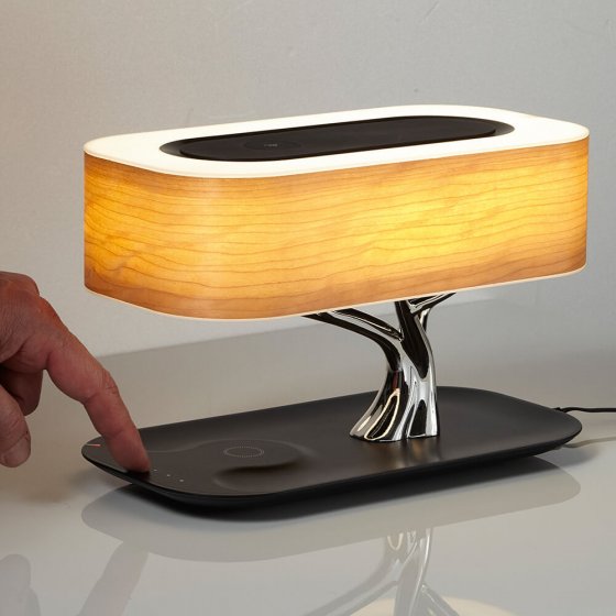 Kersenhouten lamp in schors-look