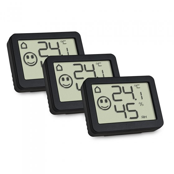 Digitale thermo-/hygrometer Set van 3 