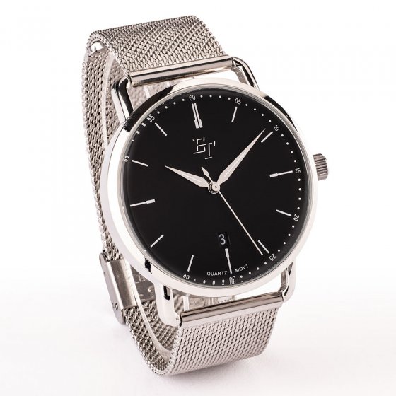 zilveren Milanese horloge 