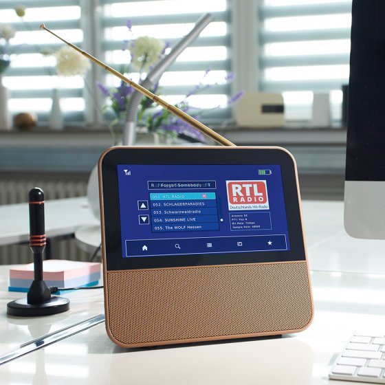 Draagbare dvb-T2 speler met DAB+-radio 