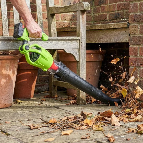 Draadloze telescopische bladblazer Draadloze telescopische bladblazer