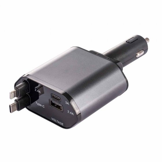 4-in-1 autolader met 4 kabels 