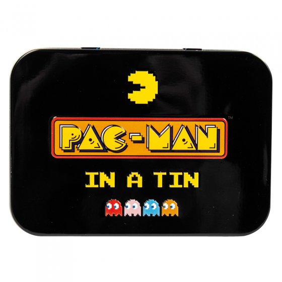 Tetris/Pac Man spelconsole in een blik 