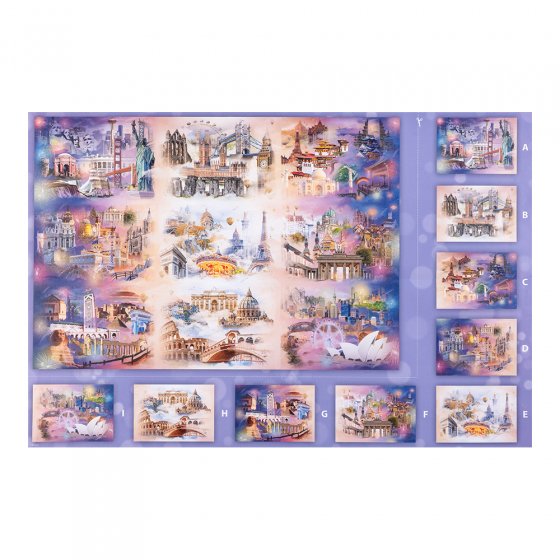 Premiumpuzzel 'Steden boven de wolken' 