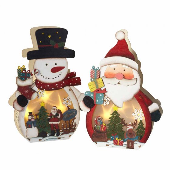 LED-kerstfiguren in set van 2