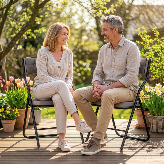 Opvouwbare comfortstoel in een set van 2 