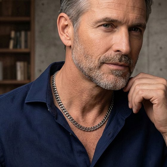 Heren schakelketting van titaan 