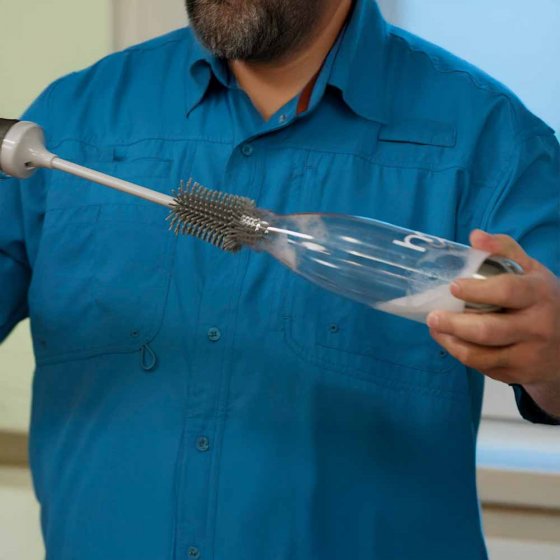 Flessenborstelopzetstuk 