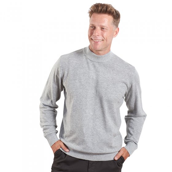 Trui met een opstaande kraag 3XL | Grijsgemêleerd