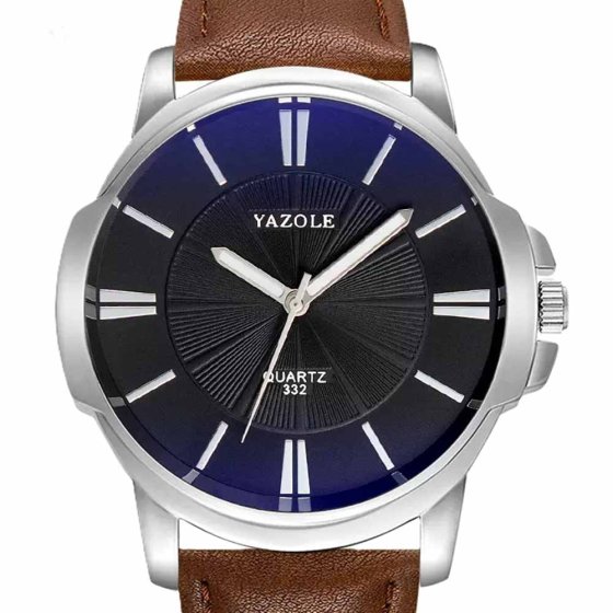 Herenhorloge met leren band Bruin