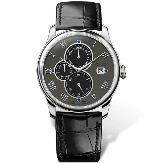 Luxe herenhorloge met leren band 