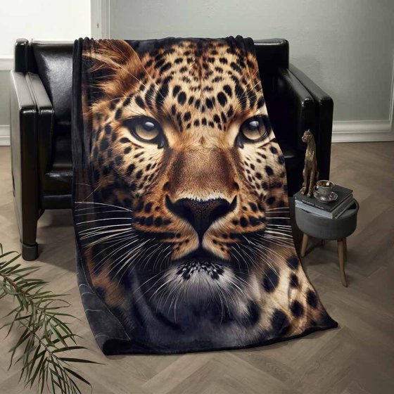 Woon deken Leopard 