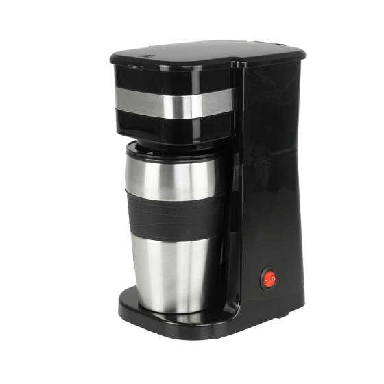 Koffiezetapparaat voor één kopje met reisbeker 