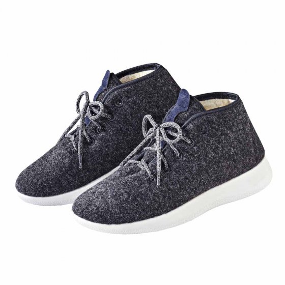 Wollen sneakers, enkelhoog