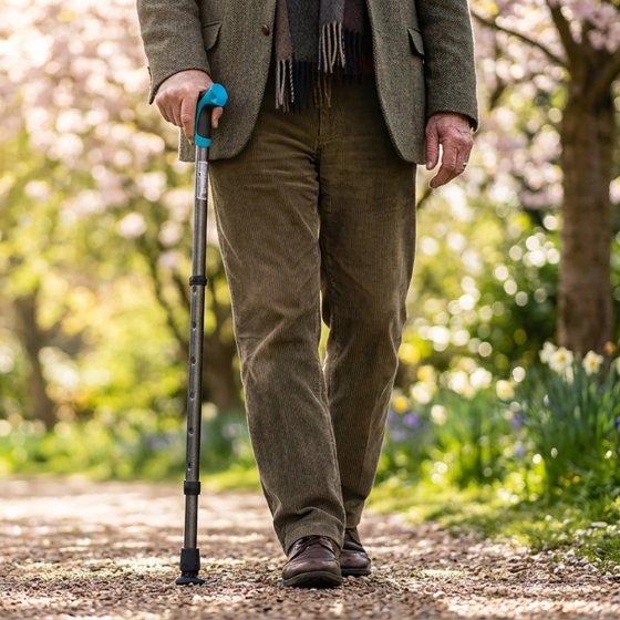 Wandelstok Soft Step Blauw