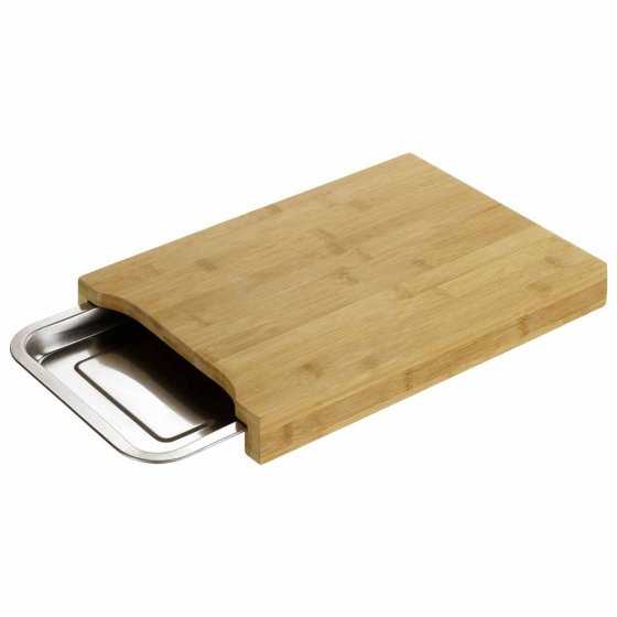 Snijplank met afvalbakje