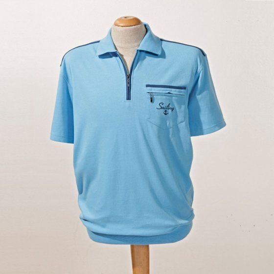 Heren comfort poloshirt, Aqua 