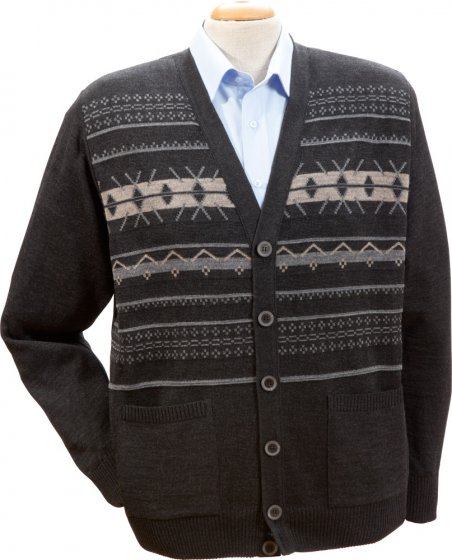 Gebreide vest met mozaïekpatroon