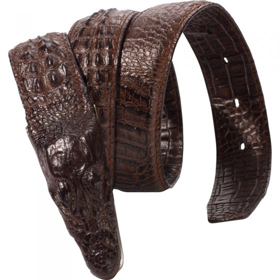 Leren riem ’Alligator-kop’ 