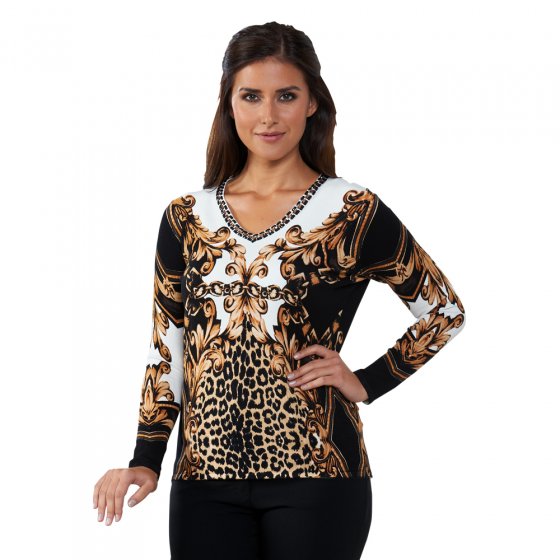 Pullover mit Ornamentik-Druck 