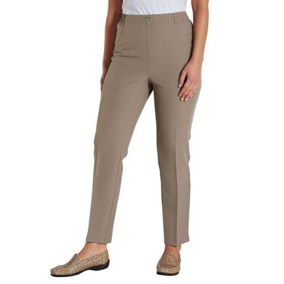 Hose,Zierschließe,taupe,52 