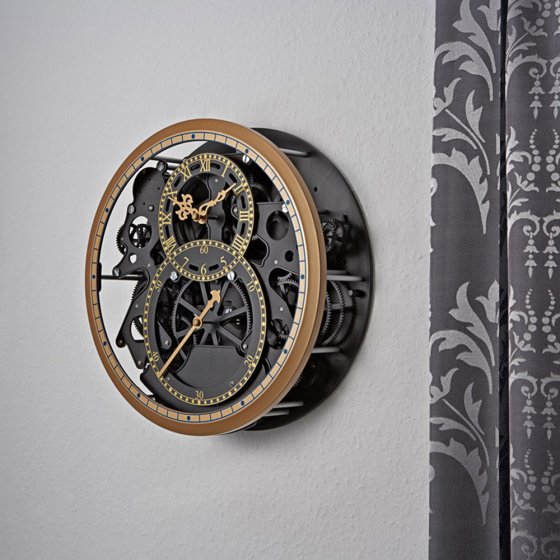 Skelet horloge "zwart en goud" 