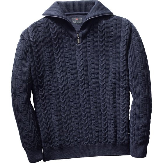 Maritiem gebreid vest van merinowol 