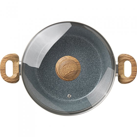 Keramische kook- en braadset in graniet-design 7-dlg. set