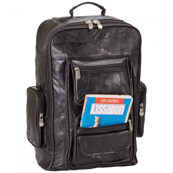 Leren trolley-rugzak