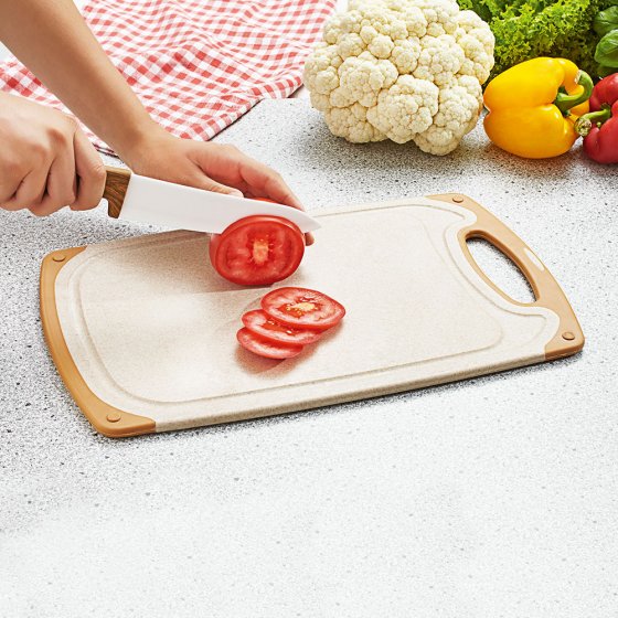 Keramische messenset in hout-look 