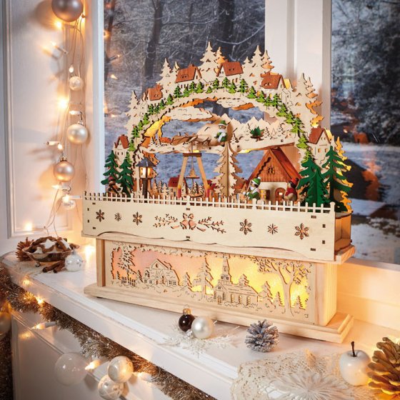 Led-lichtboogset 'Kerstdorp' 