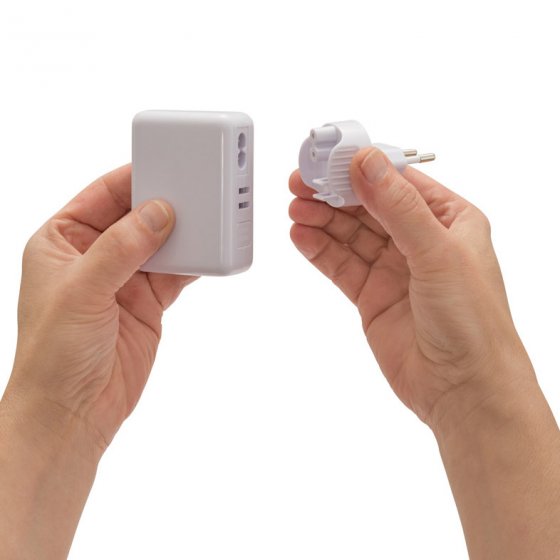4-voudige USB-lader voor op reis