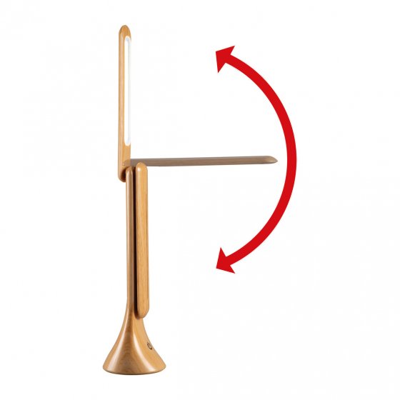 Mobiele lamp in hout-look