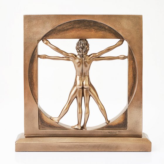 Gebronsd standbeeld ’Vitruvianer’