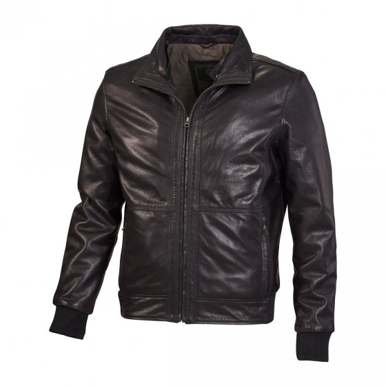 Blouson van Nieuw-Zeelands lamsleer 60 | Zwart